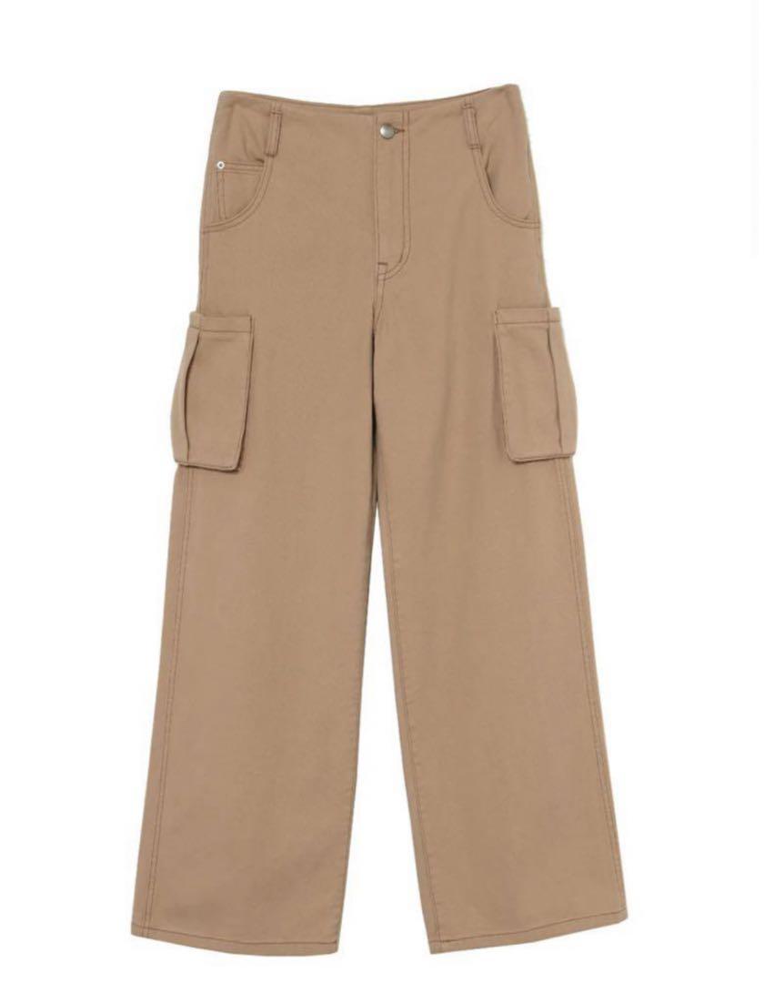 ANDMARY】Back ribbon denim cargo pants