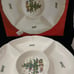 Nikko HAPPY HOLIDAYS Christmas Tree 13 Round Hors d'Oeuvre Tray in Box