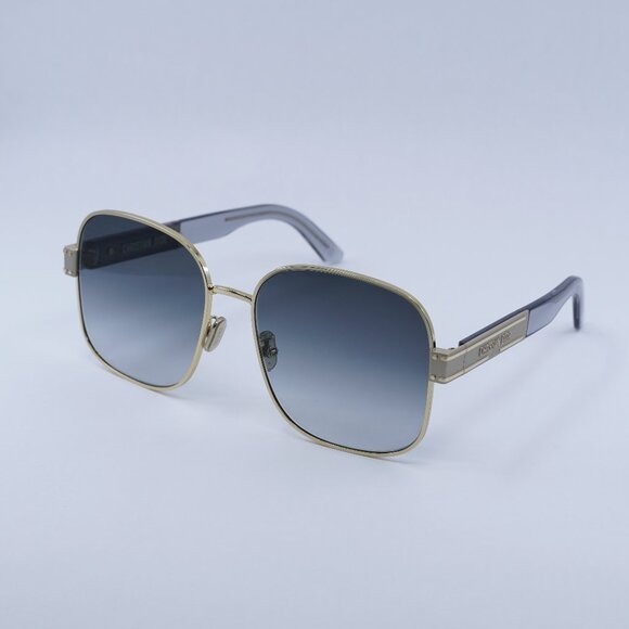 New Dior DIORSIGNATURE S5U B0A1 Sunglasses - Shiny Gold/Grey Frame