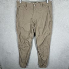 Fjallraven Pants Mens 36x32 Beige Chino Vardarg Trousers Hiking Outdoors G-1000