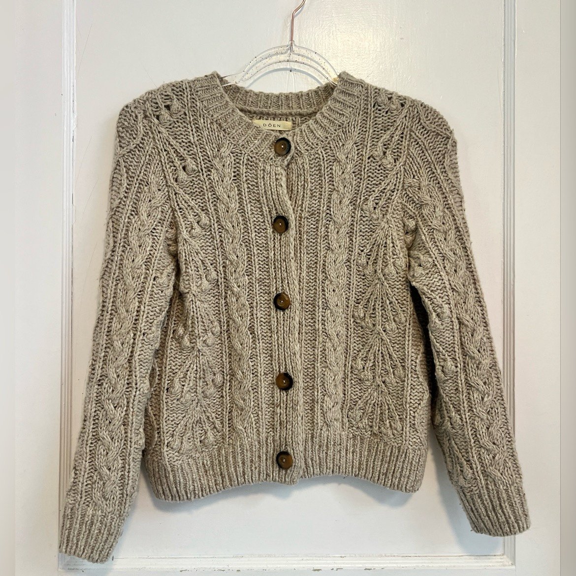 Doen Verona Cardigan Sweater COLOR: Oat (Sold Out) Size S