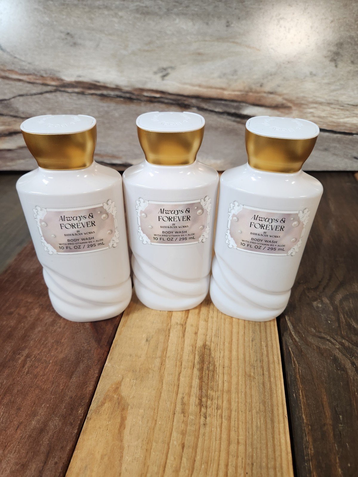 3PK Bath & Body Works Always & Forever Shower Gel Body Wash NEW 10 oz