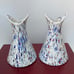 Vintage pottery candle holder set