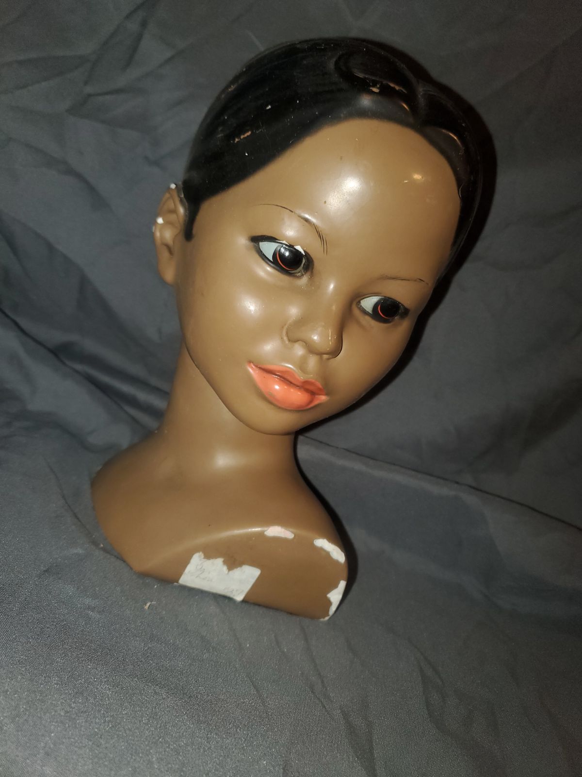 VINTAGE 1950S AFRICAN AMERICAN GIRL HEAD