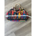 NWT Vintage Laurel Burch Colorful Dancing Celebration Canvas Tote Travel Bag XL