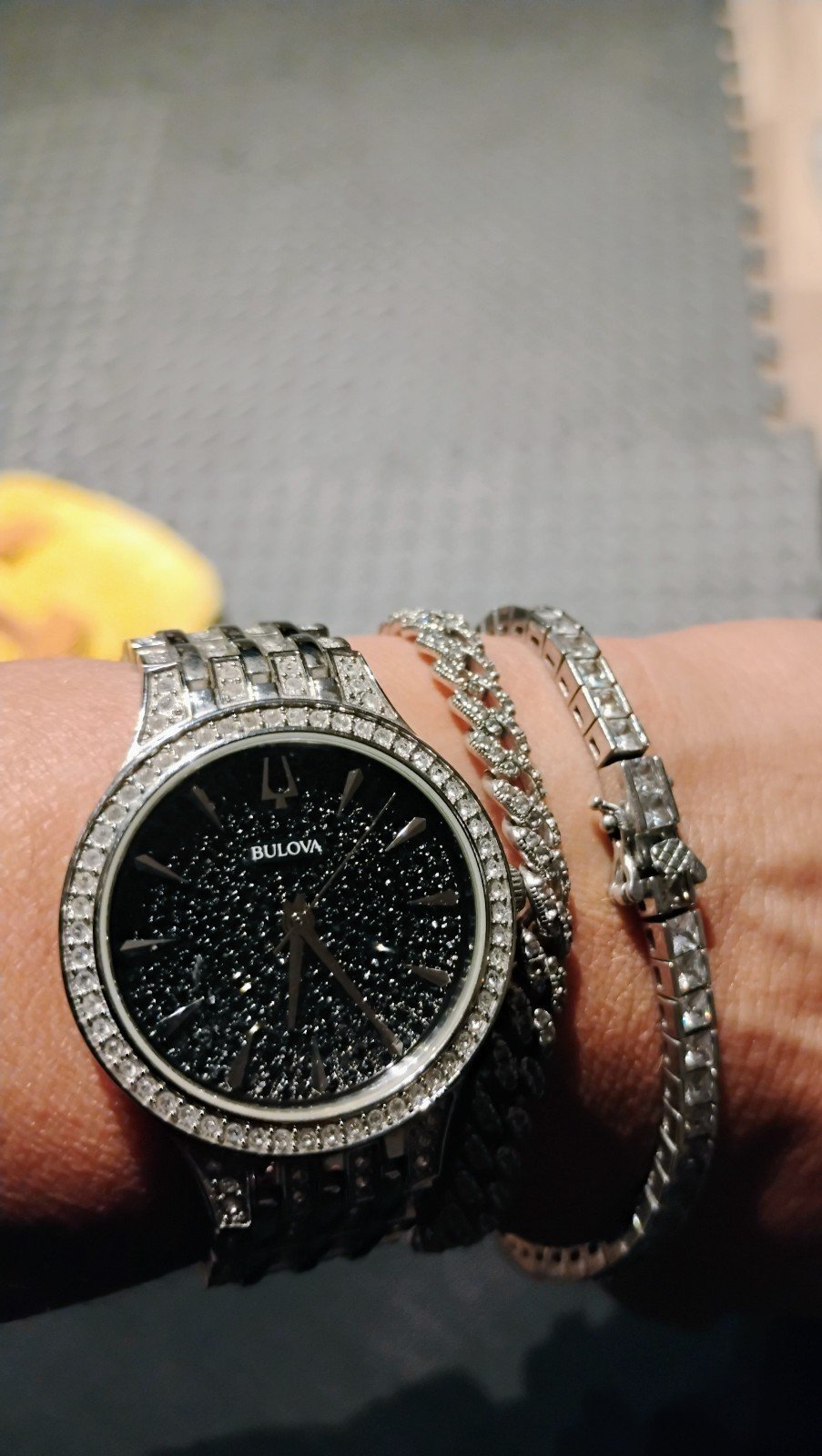 Bulova phantom sworski crystal ladies watch