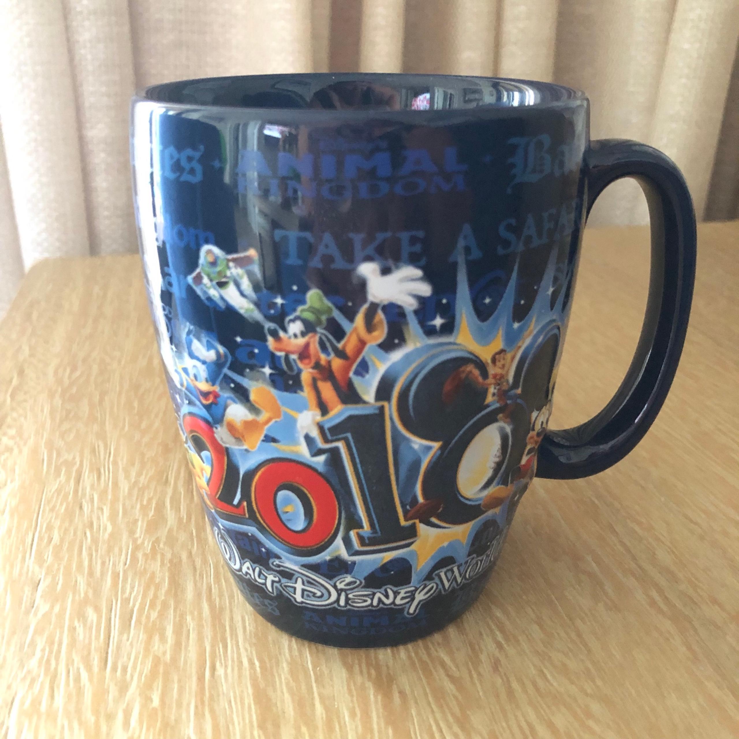 Walt Disney World Parks Coffee Mug Raised 2010 Celebration Mickey Mouse Blue