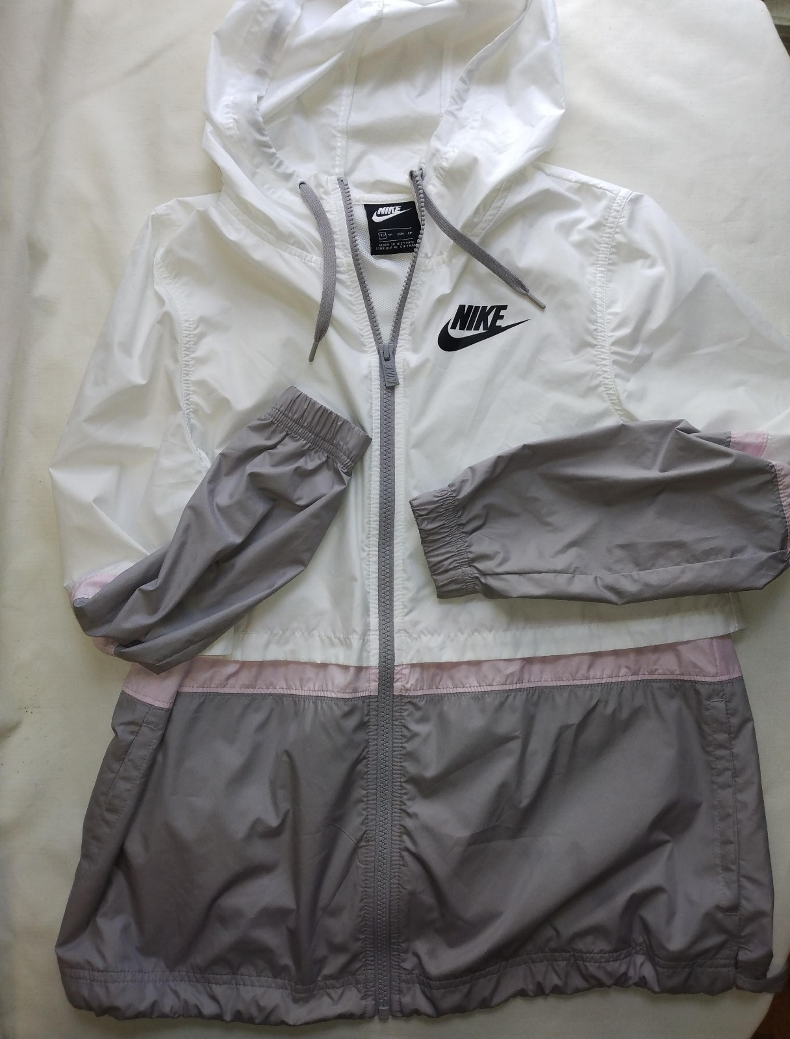 Nike Windbreaker Full Zip Jacket. Pink/white/grey , women's xs