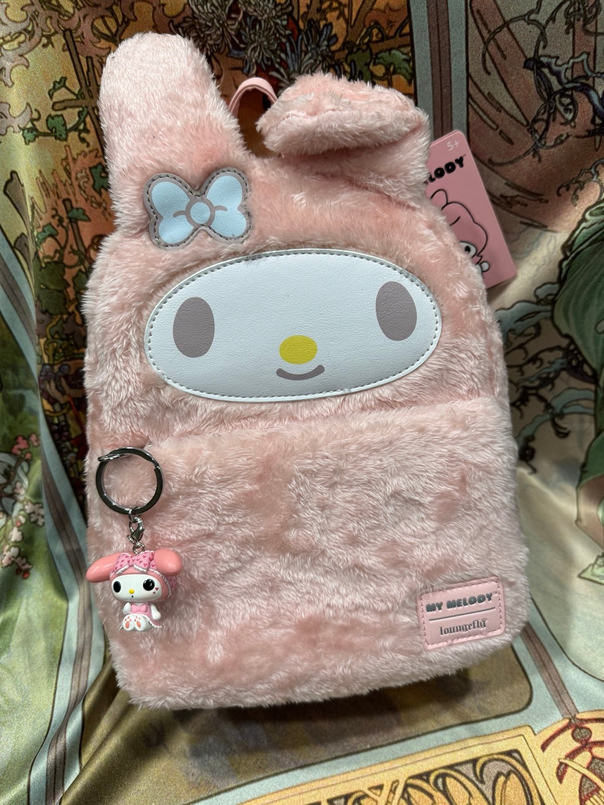 Loungefly plush My Melody mini backpack NWT and Funko Pop keychain