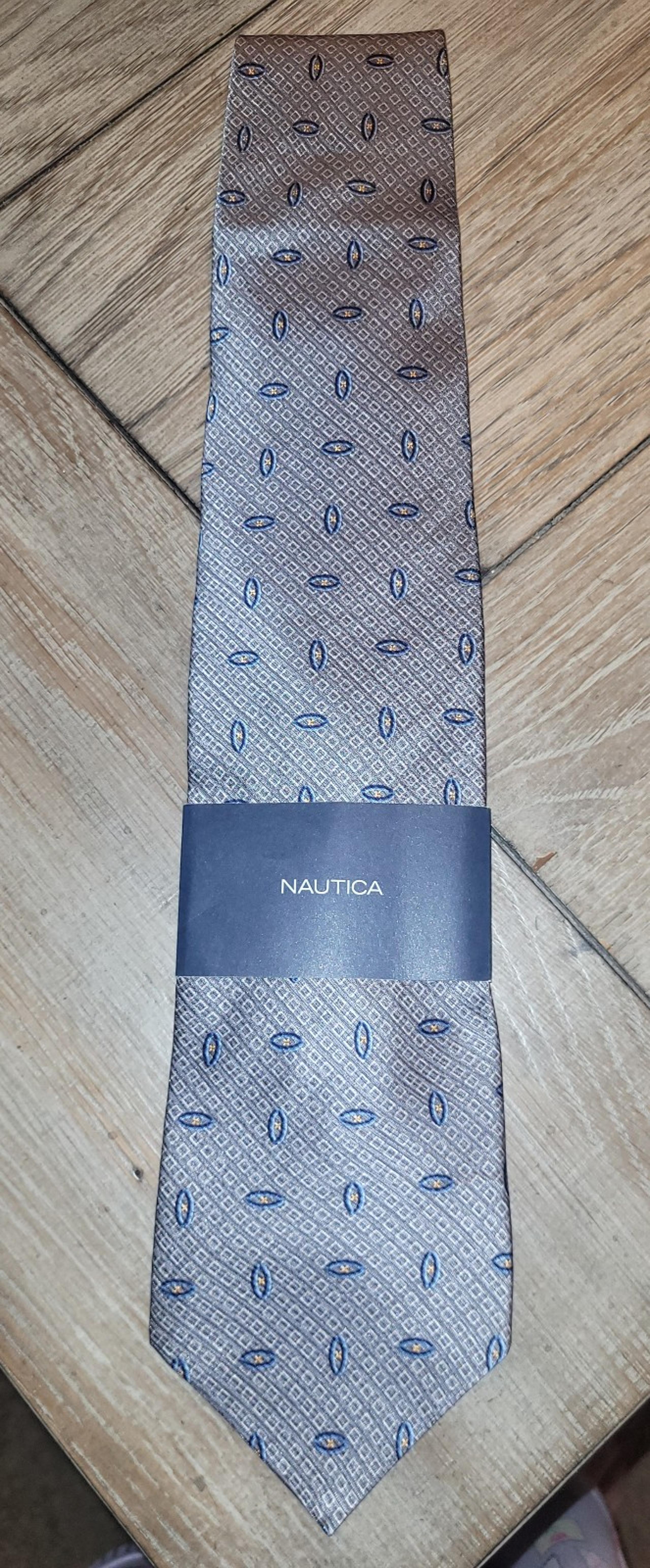 Nautica mens tie 100% silk NEW