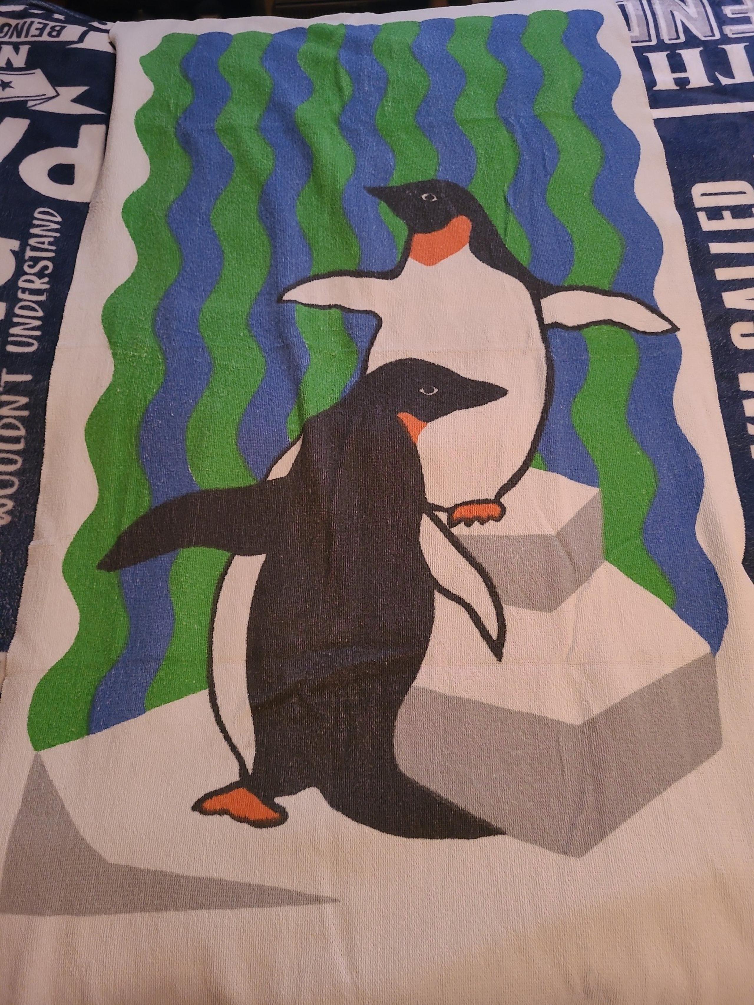 Penguin Beach towel