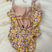 J.CREW Shoulder-tie one-piece swimsuit in lemon print