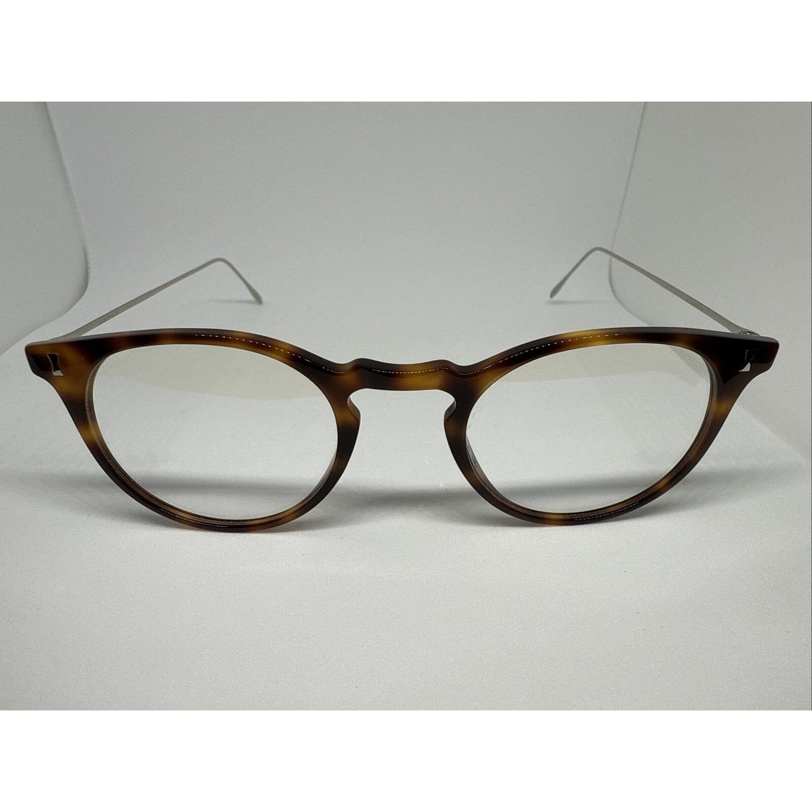 Cubitts Brown Camo and Silver Frame 49mm Eyeglasses