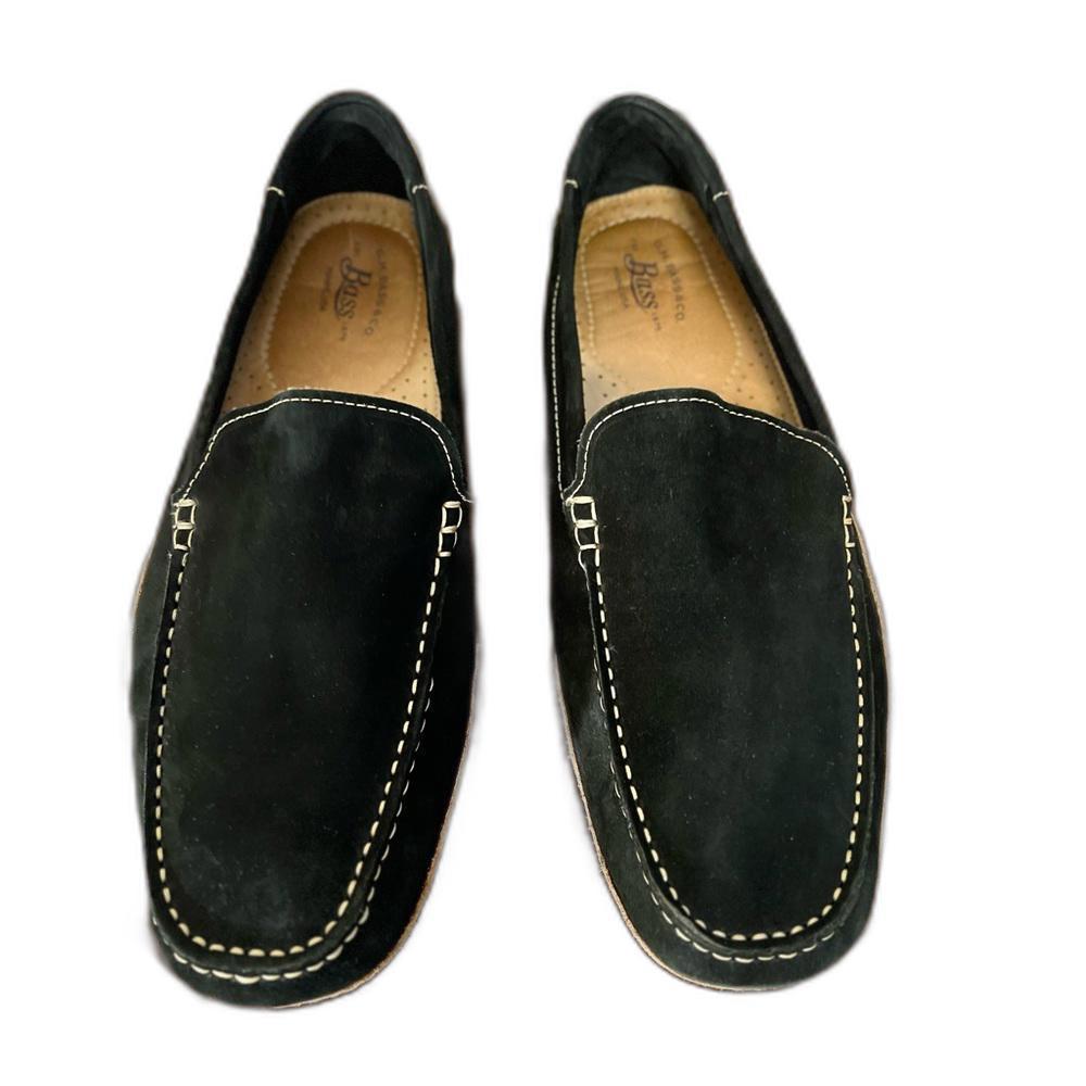 G.H. Bass mens size 13 black suede loafers