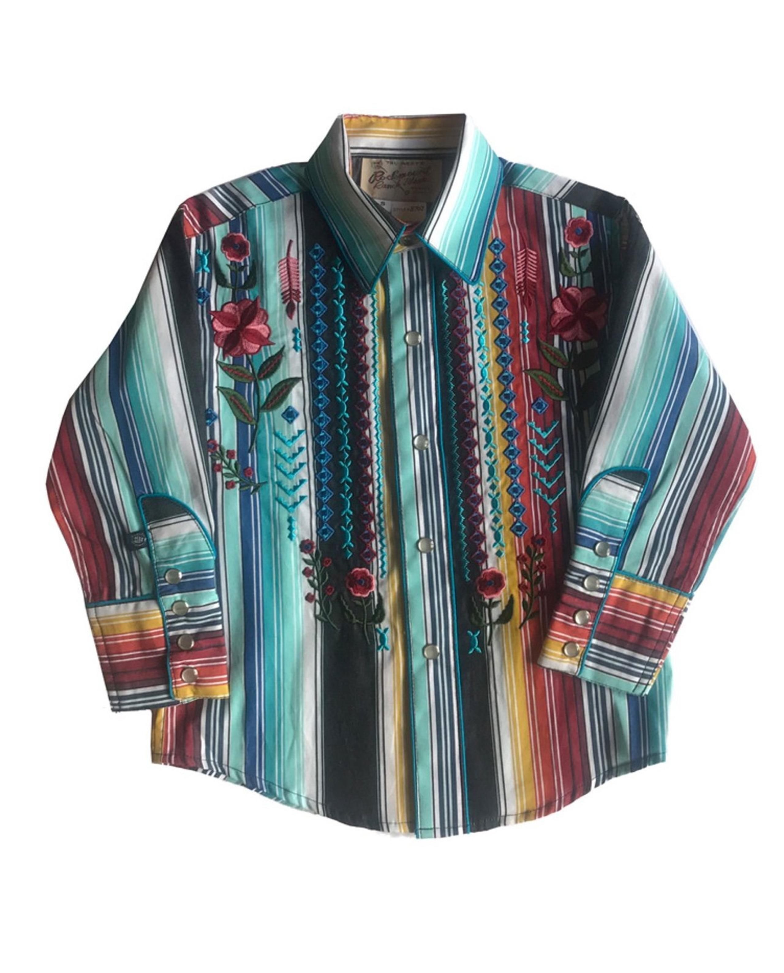 Rockmount Boys Multi-Color 100% Cotton Cascading Serape L/S Shirt  Rockmount Boy
