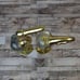 MCM Brass & Glass Blown Crane Heron Stork Sculptures Pair