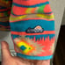 CHUBBIES The Boomer Neon Fleece Hoodie in Aztec Tribal Print Size Large