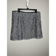 Tory Burch White Label Designer Navy & White Boucle Mini Skirt Womens Size 12