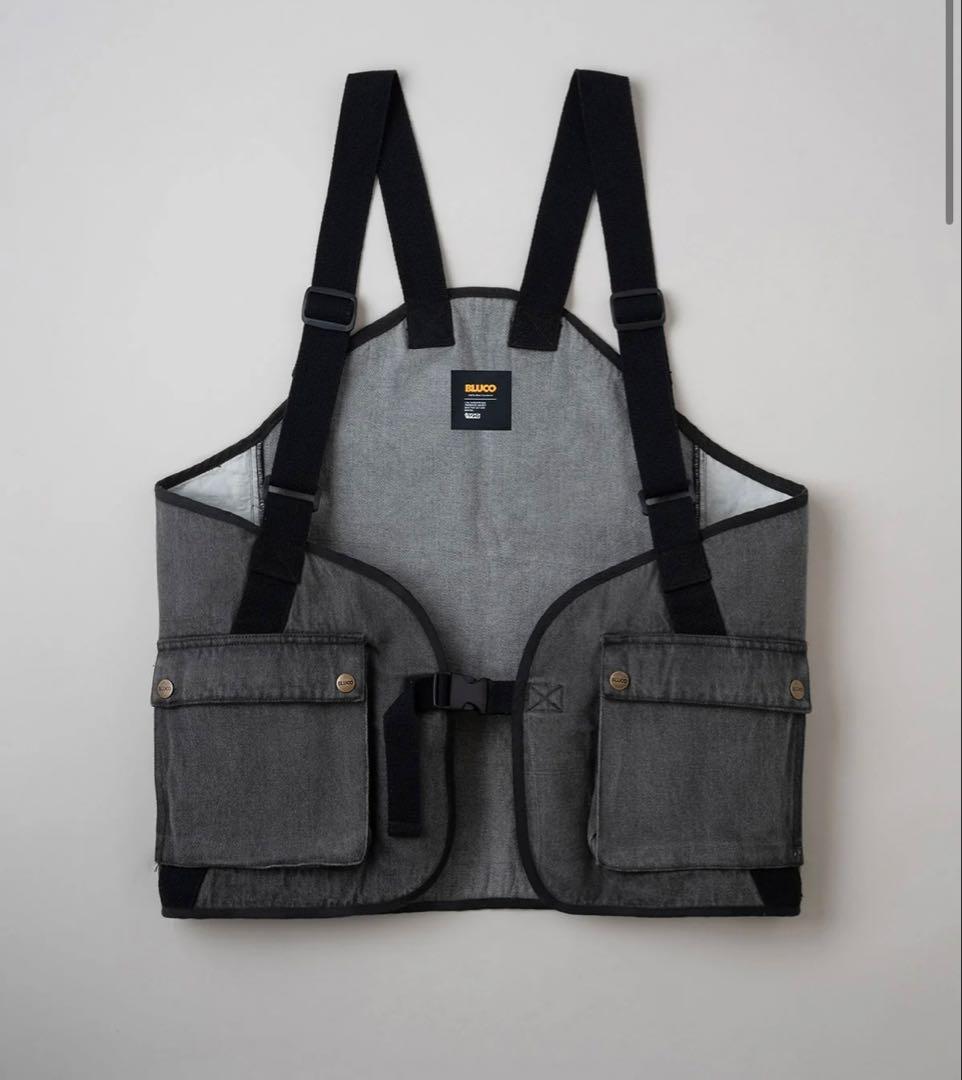 【日本未発売】 BLUCO 12oz INDIGO UTILITY VEST Black Vest トップス