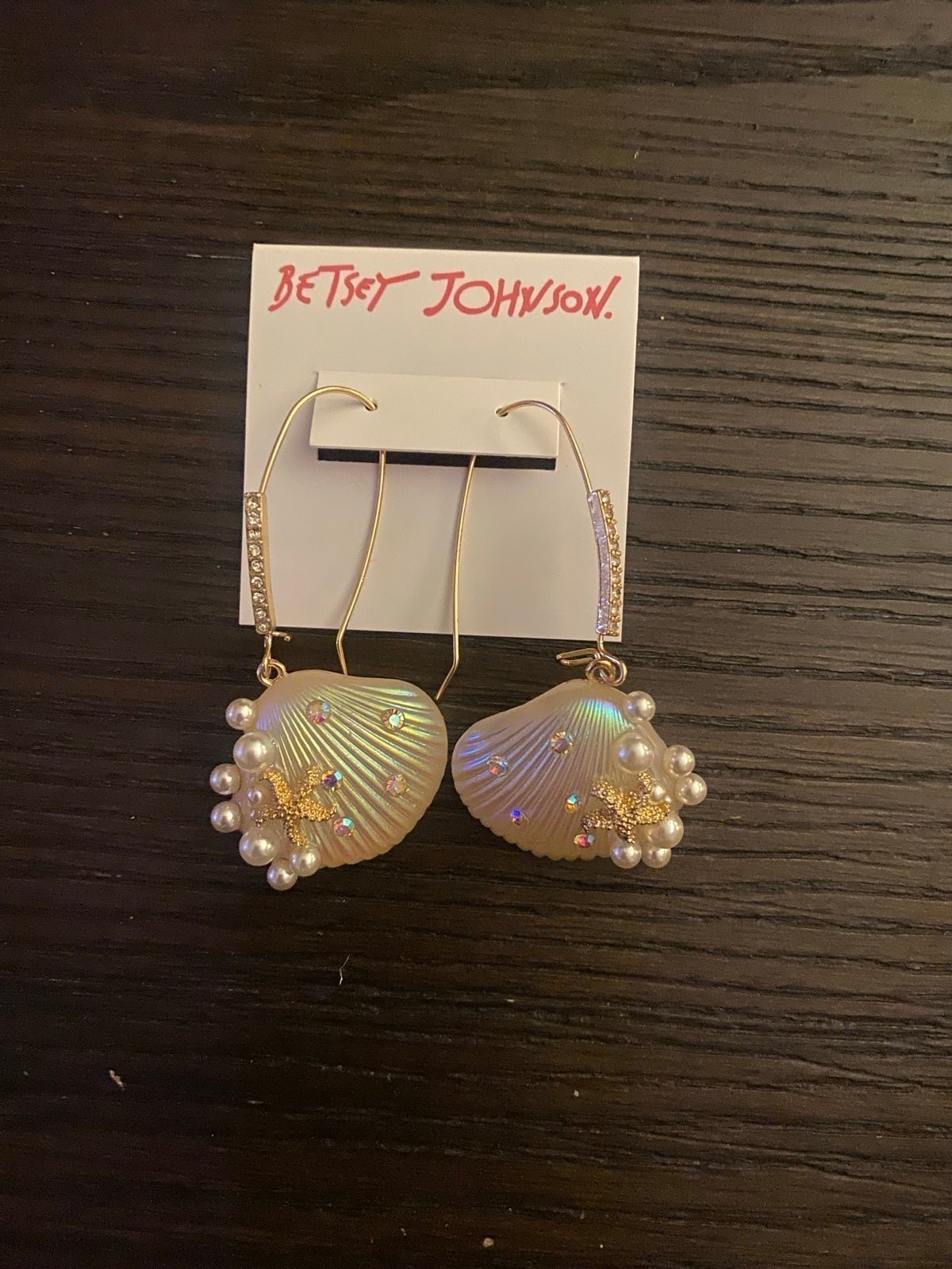 NEW Rachel Zoe gold seashell earrings