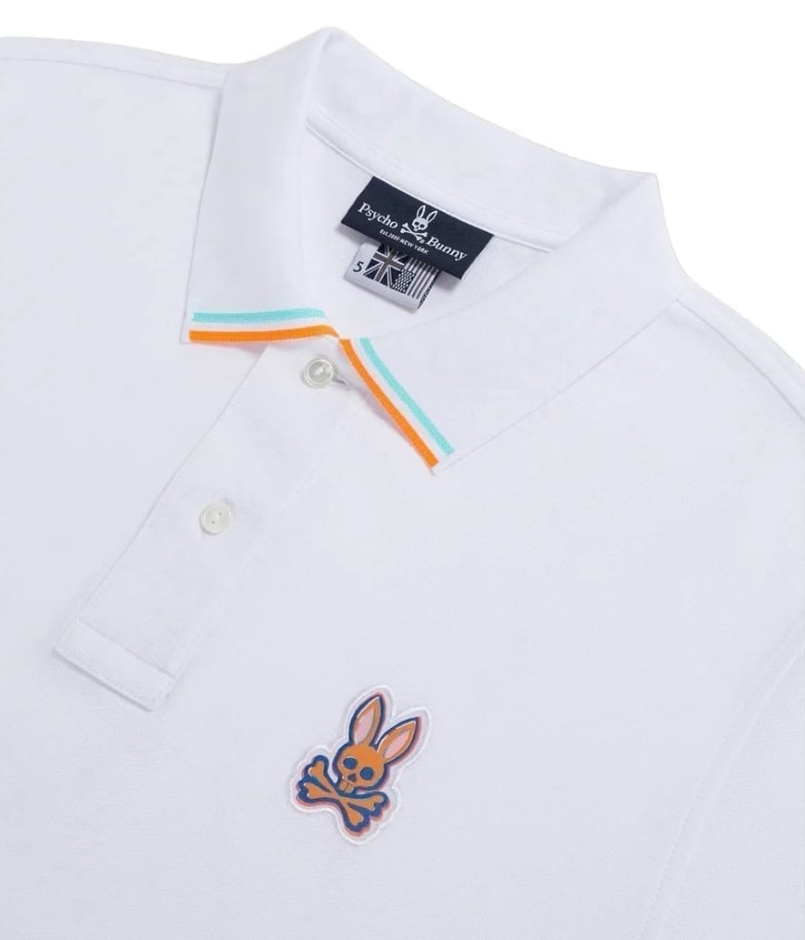 Psycho Bunny Noah White Men's Polo Shirt 4XLT - New With Tags
