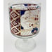 Mid-Century Culver Candy Dish Footed Chalice Goblet Blue Red Chinoiserie Gold RA