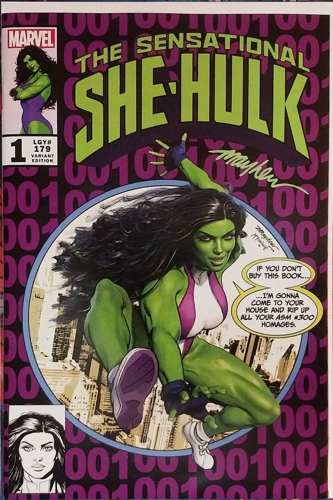 She-Hulk #1 Mike Mayhew variant Signed