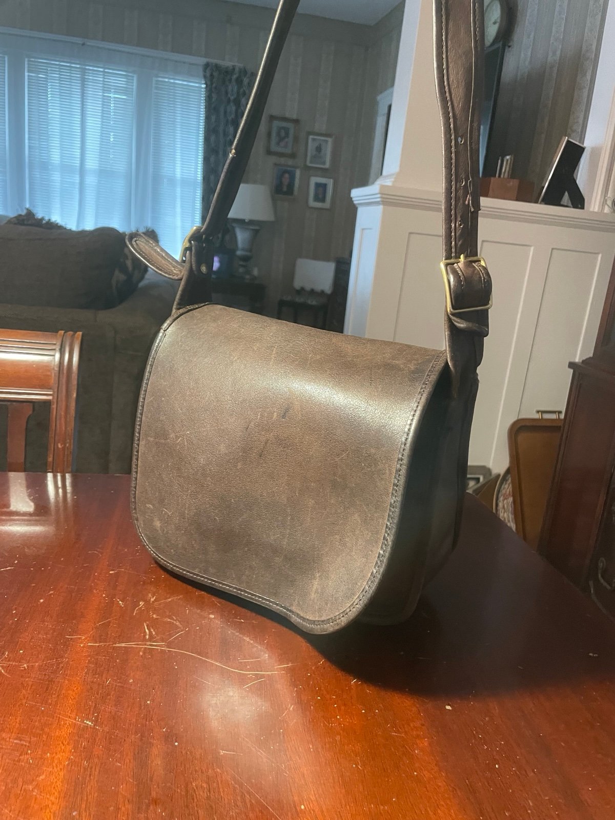 VINTAGE COACH NYC Classic Shoulder Bag 9170 Mocha Brown 1980s