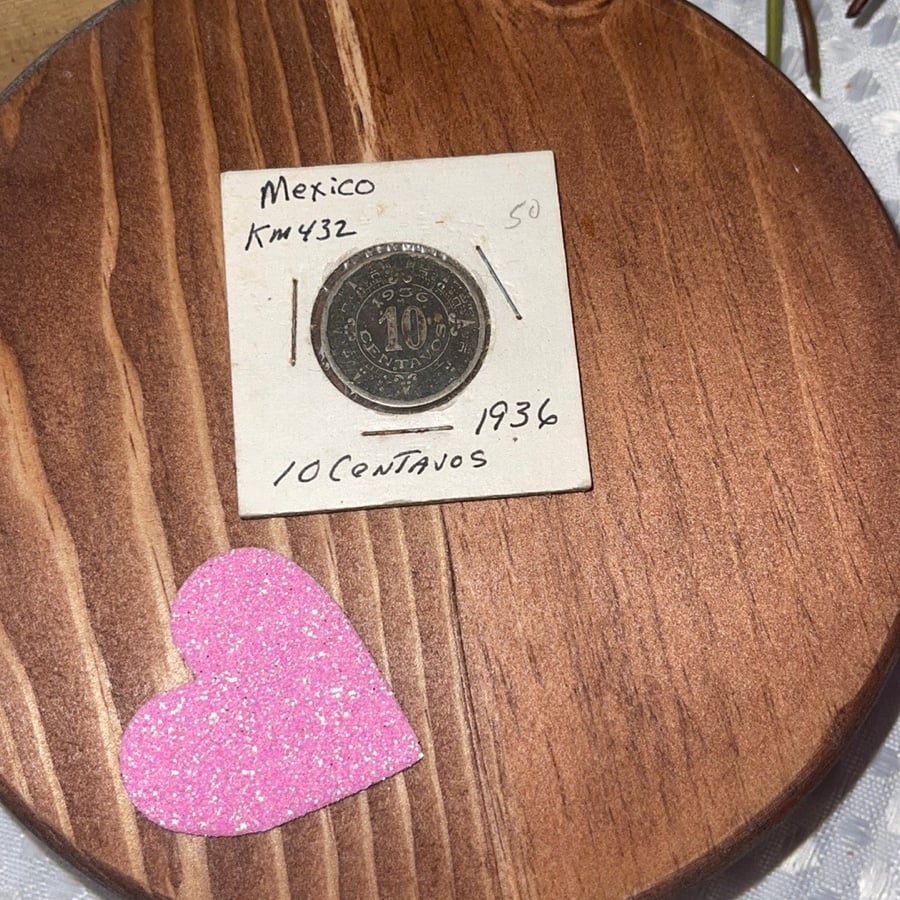 1937 MEXICO ESTADOS UNIDOS MEXICANOS 10 CENTAVOS COPPER-NICKEL COIN KM# 432.