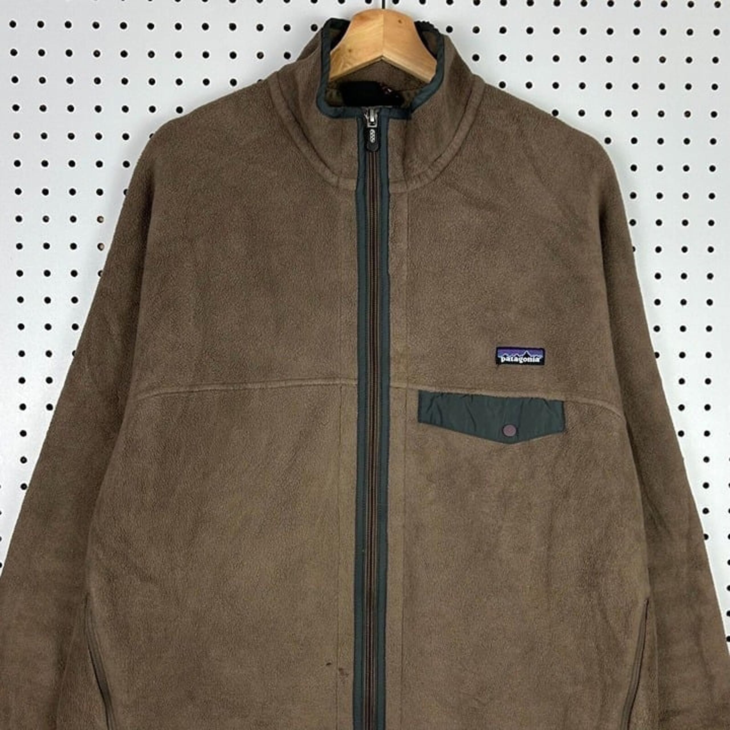 Patagonia Synchilla Full Zip Jacket Men's Large Brown Vintage F7 Sweater 25395