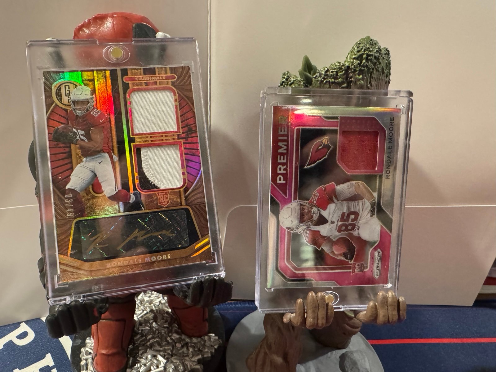 Rondale Moore Rookie card auto and patch. Two card