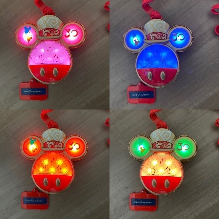 Tokyo Disney Resort Lanyard Pendent Mickey Light Up 30th Anniversary Souvenir