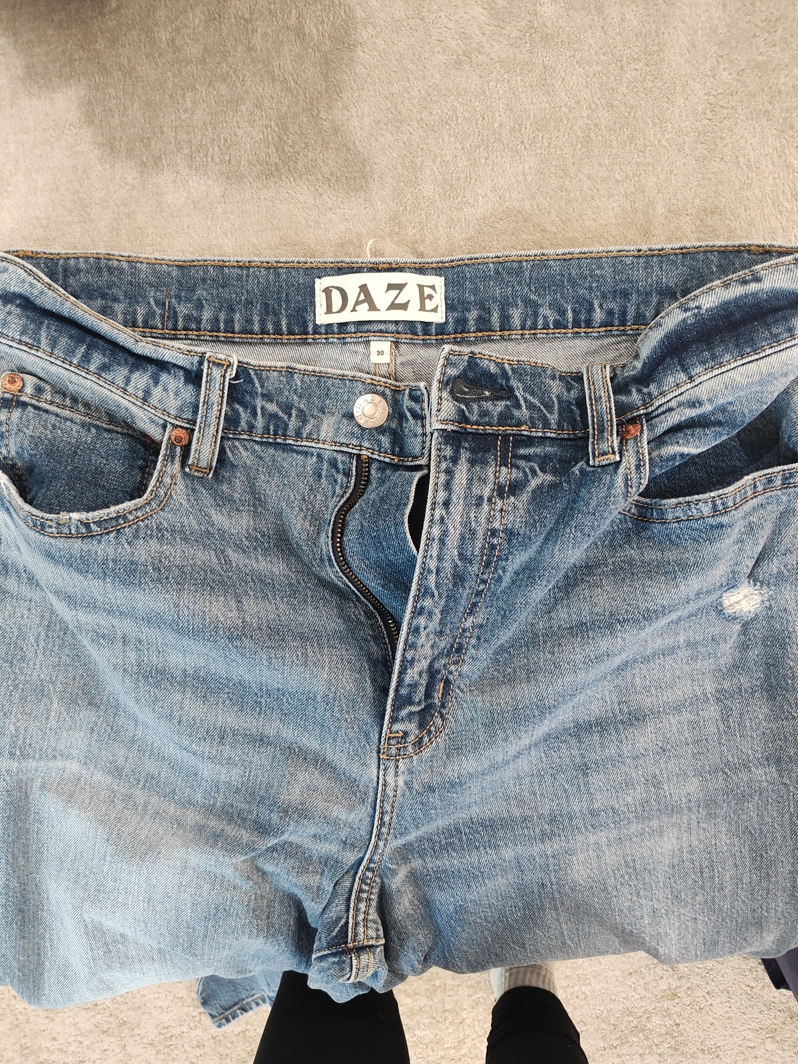 Daze Distressed Tough Love Boyfriend Fit Jeans