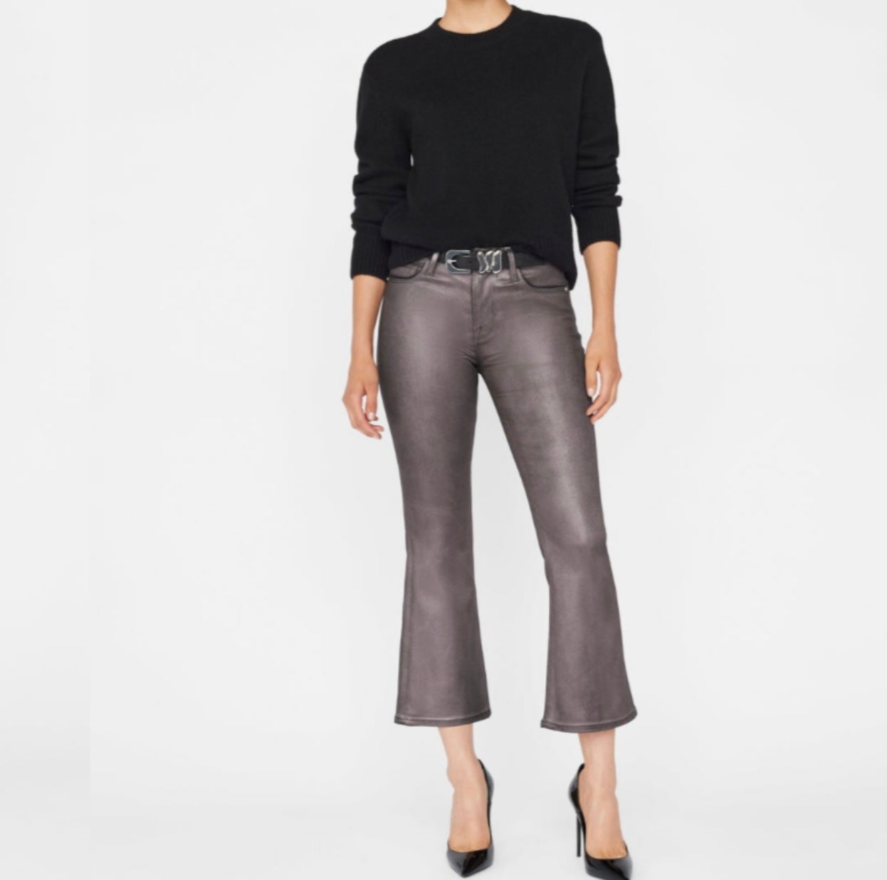 Frame Women's Le Crop Mini Boot Jeans Mahogany Size 30