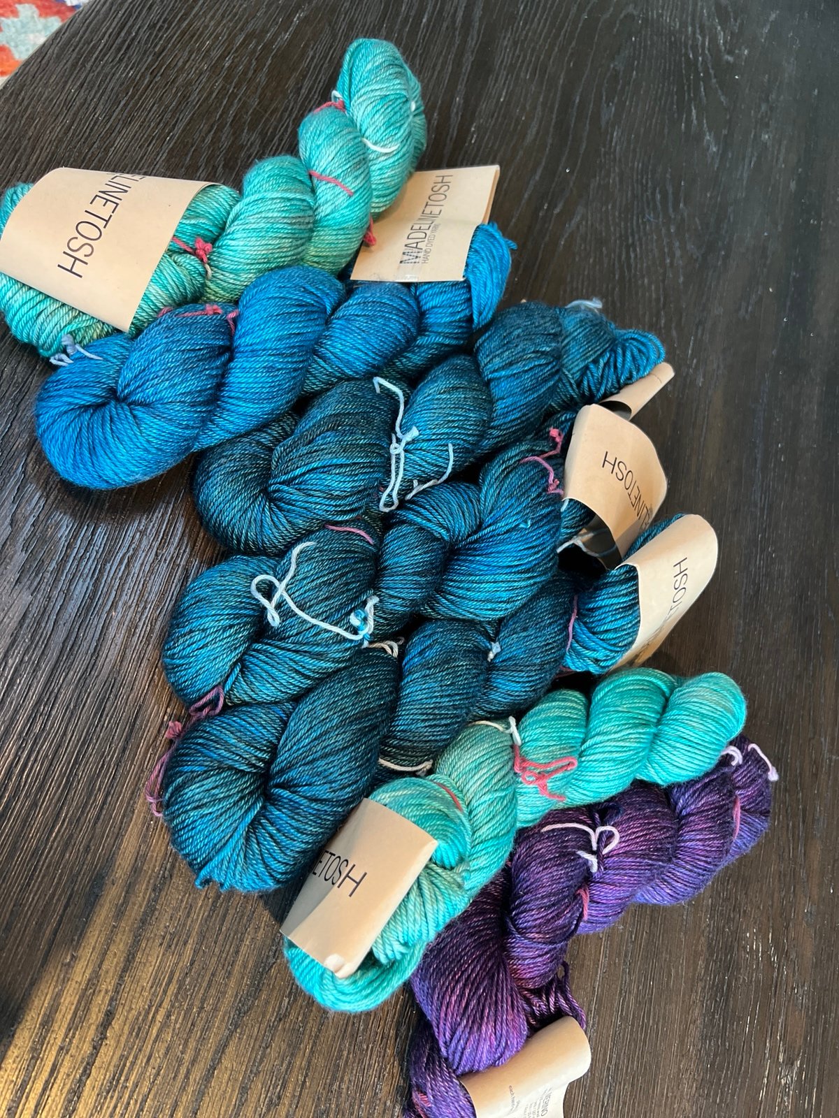 Yarn madelinetosh tosh Destash 7 skeins silk merino