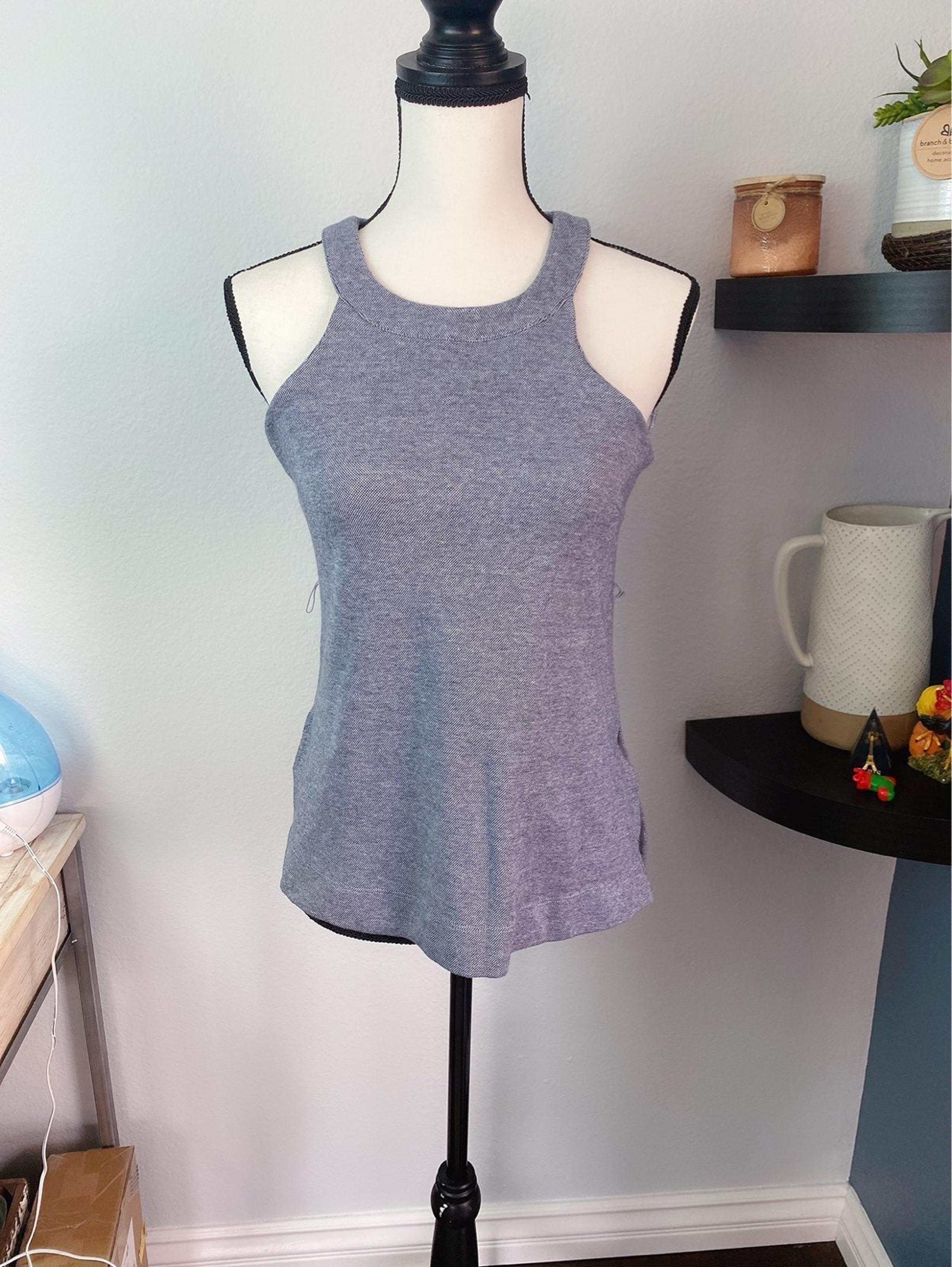 Anthropologie Gray Halter Neck Top