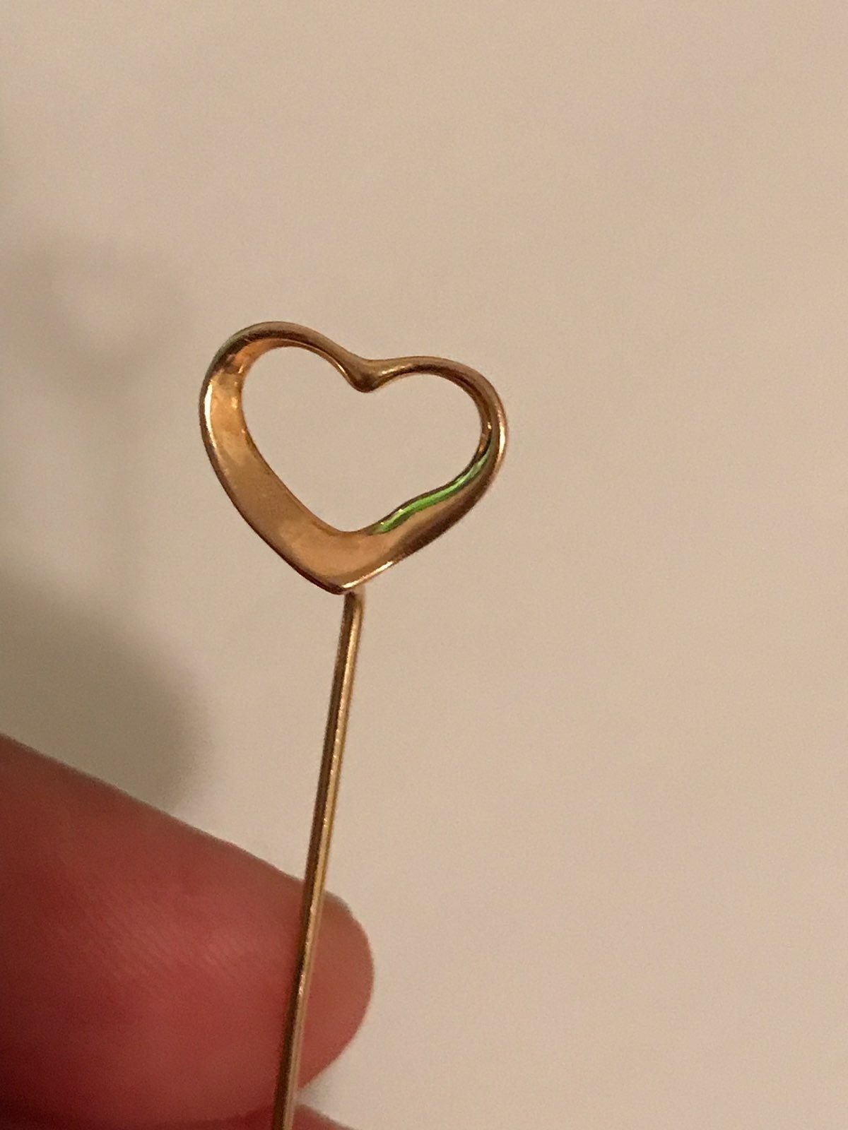 14k Gold Heart Pin