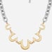 True Religion Horseshoe Two-Tone Chain Link Statement Necklace