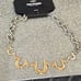 True Religion Horseshoe Two-Tone Chain Link Statement Necklace