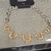 True Religion Horseshoe Two-Tone Chain Link Statement Necklace
