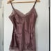 Italy Intimissimi 100% silk Lace Camisole Top Orchid Mauve RARE new with tags