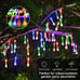 2 Pack Solar Outdoor String Lights Total 41.6FT 60 LED Teardrop Waterproof
