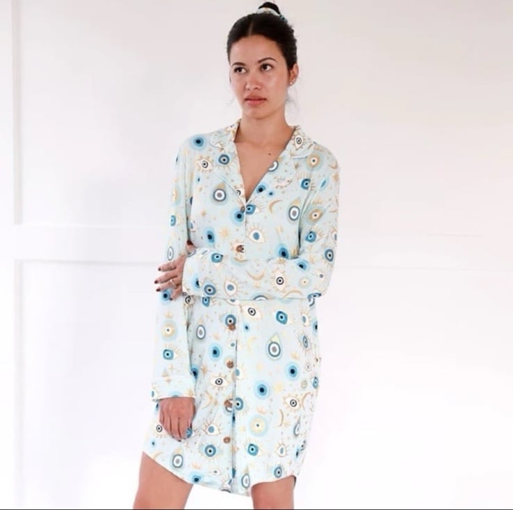Posh Peanut celestial Fiona women's pajama lounge luxe dress medium nwt