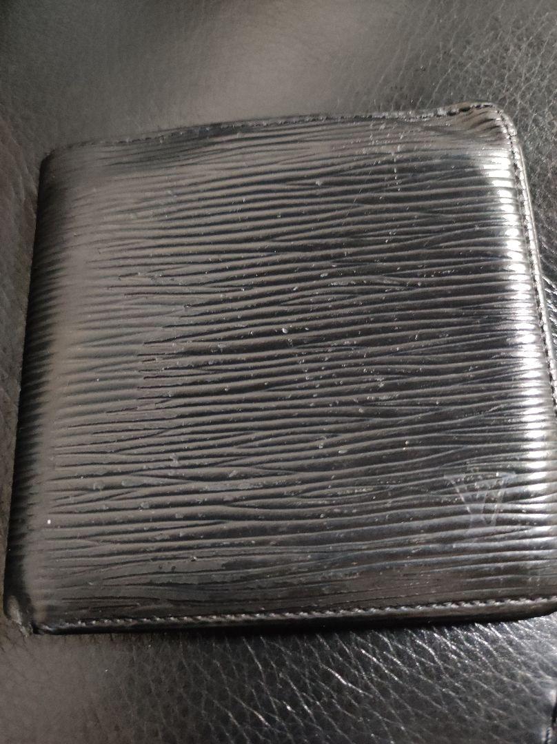 Louis Vuitton Folding Wallet Epi Portefeuille Marco Black