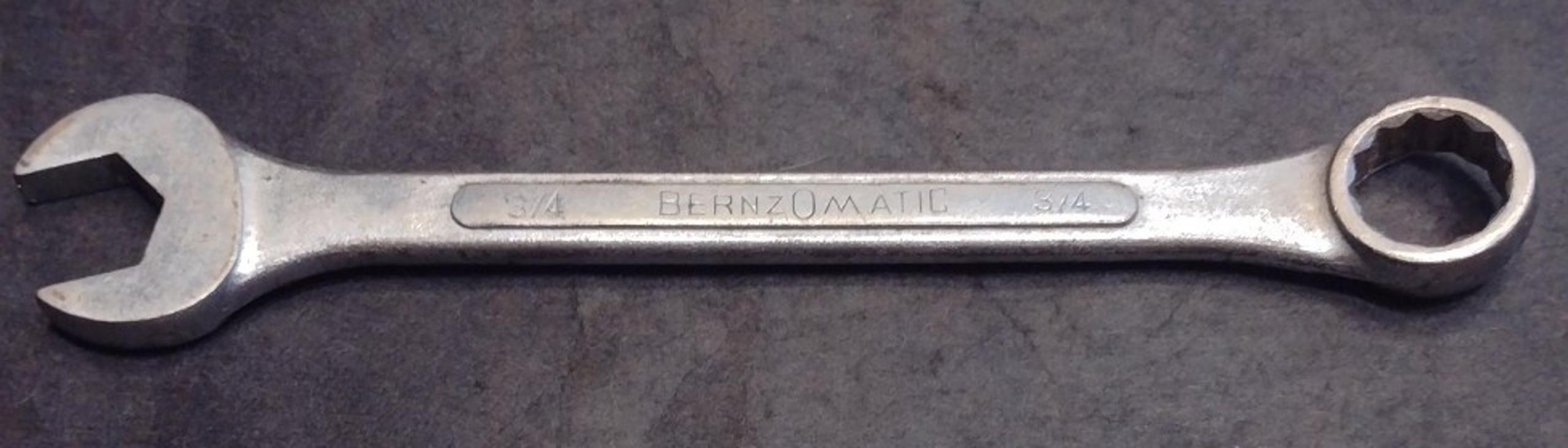 Vintage Bernzomatic 3/4 Size Combination Wrench Taiwan Chrome Vanadium Hand Tool