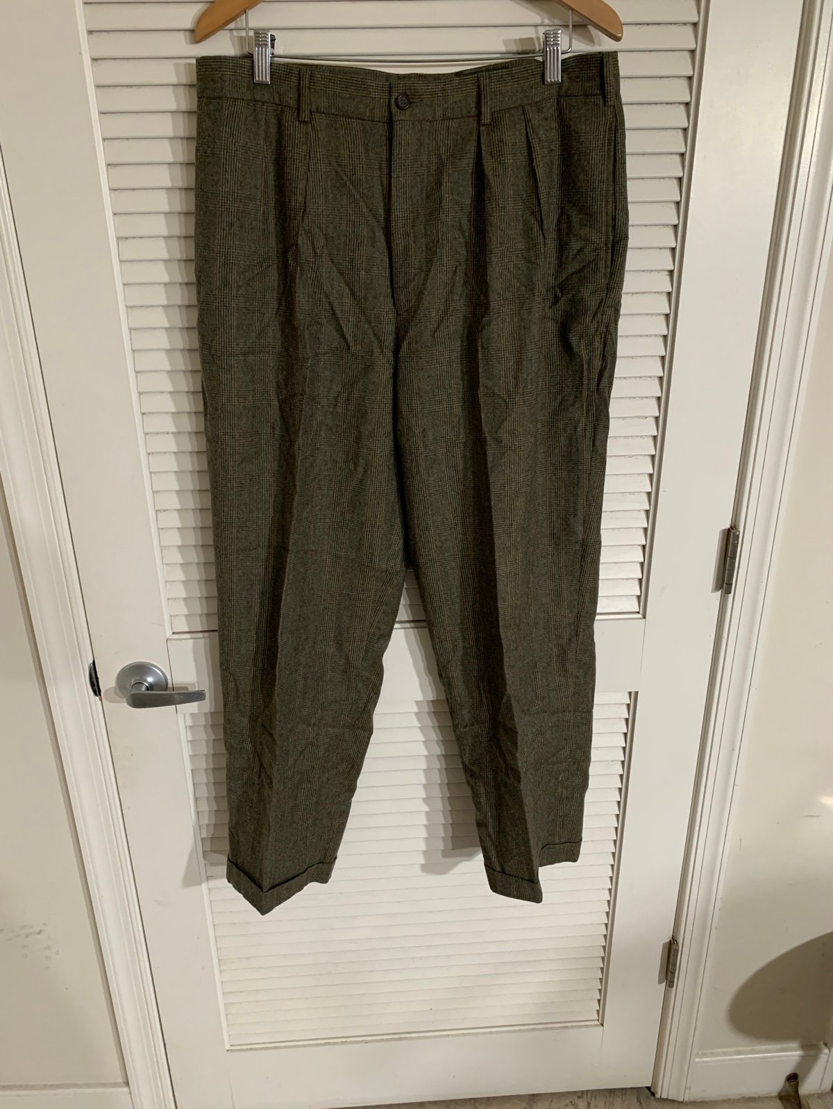 Vintage J. Crew Men’s Pants Wool Made Italy Size 36 Green