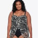 Lauren RALPH LAUREN Plus Size Zebra Print Flyaway One Piece size 18W zebra