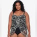 Lauren RALPH LAUREN Plus Size Zebra Print Flyaway One Piece size 18W zebra