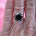 5.75ct 100% REAL NATURAL BLACK DIAMOND RING, CERTIFICATE,FR EE DIA TESTER Size 8