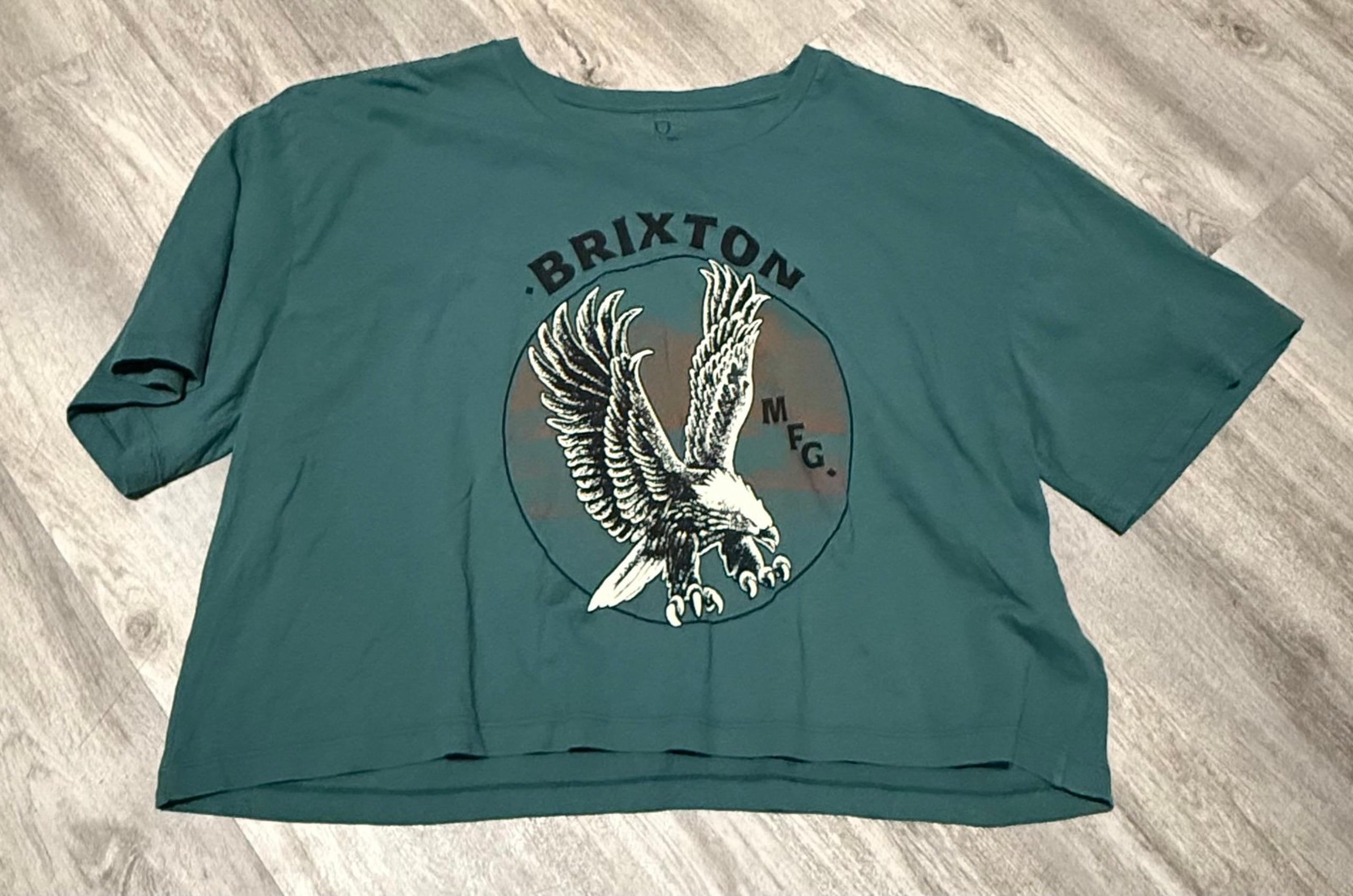 Brixton size large oversized cropped shirt